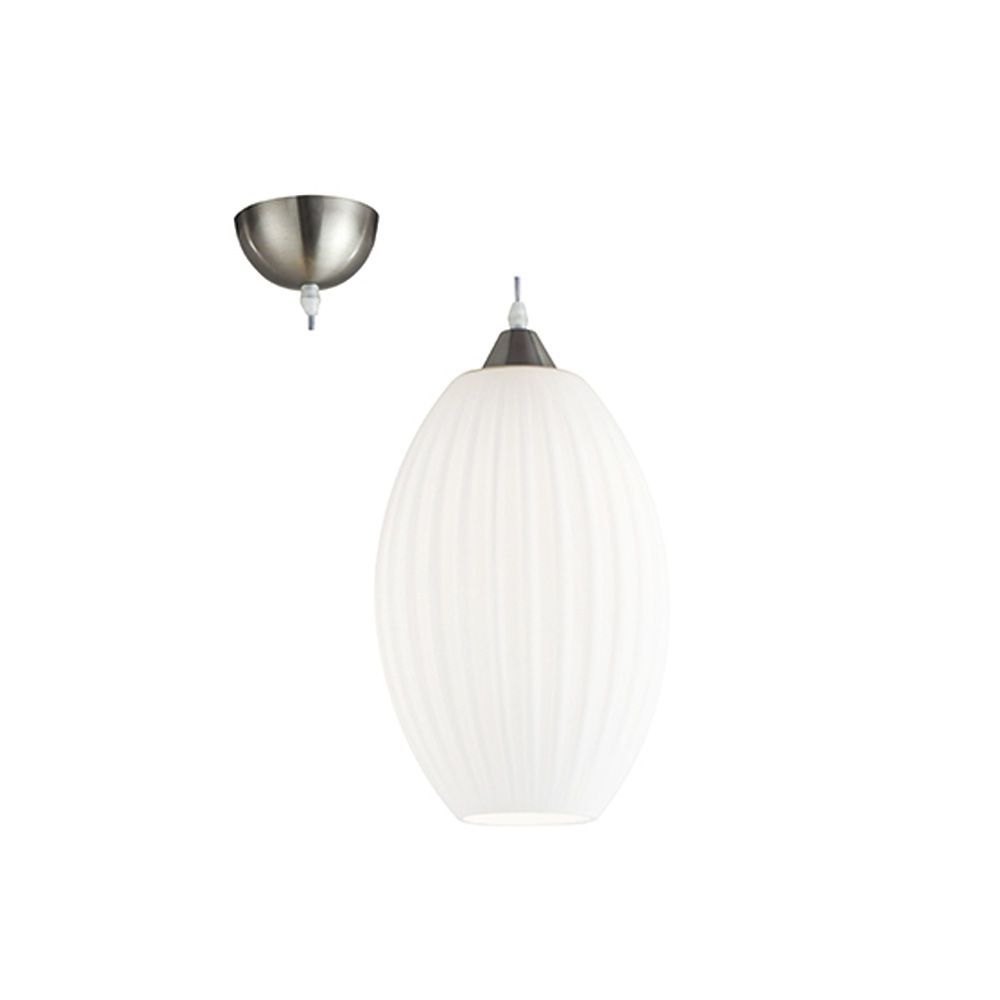 Radiant chrome pendant light, front view