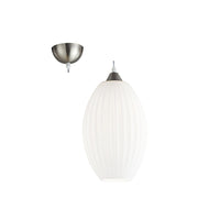 Radiant chrome pendant light, front view