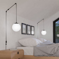 Eurolux black pendant light shown in its packaging