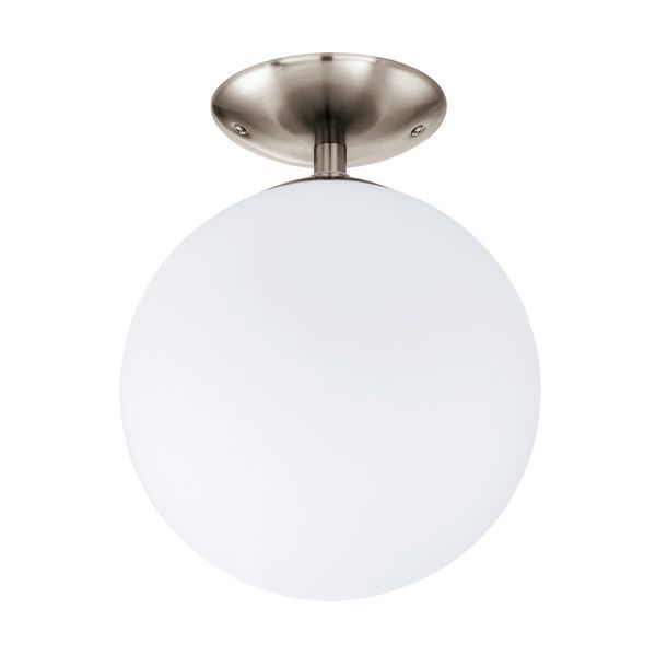 Eurolux satin chrome ceiling light, front view