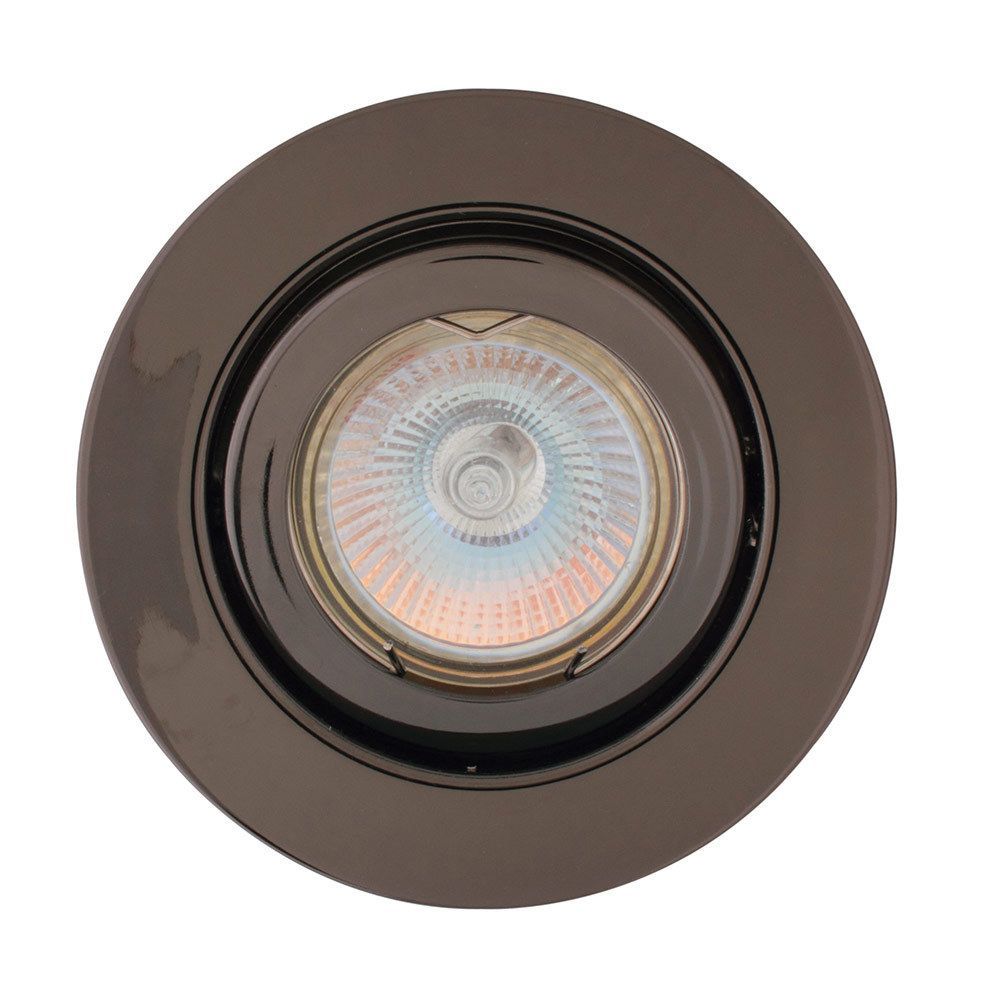 Eurolux gun metal downlight, front view