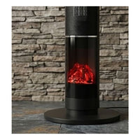 Radiant heater installed and lit