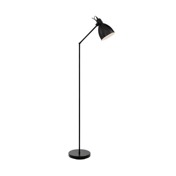 Eurolux black floor lamp, front view