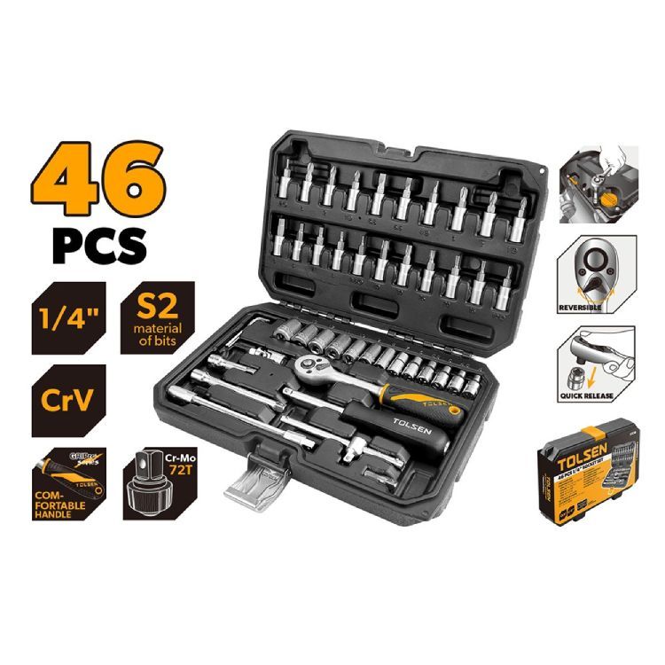 Tolsen socket set, front view
