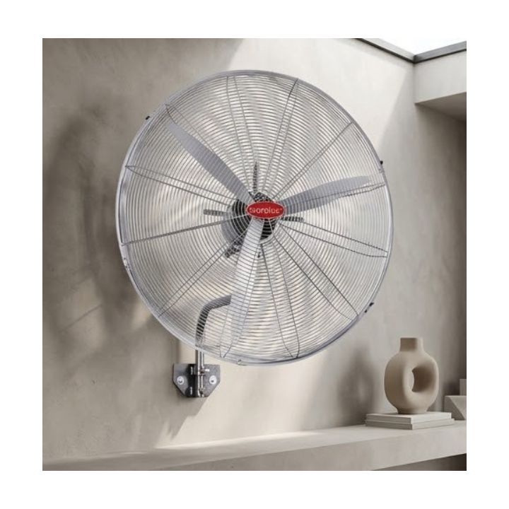 Eurolux silver grey fan installed and lit