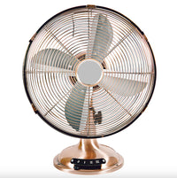 Eurolux antique copper or silver fan, front view