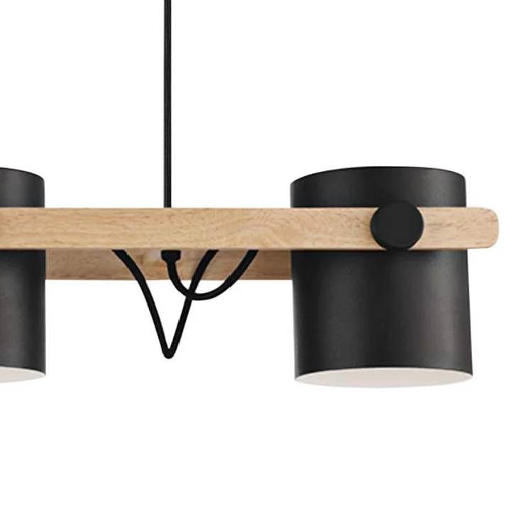 Close-up detail of the Eurolux black & brown pendant light