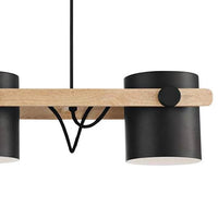 Close-up detail of the Eurolux black & brown pendant light