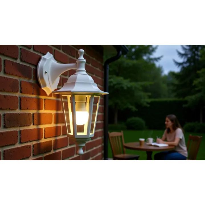 Eurolux wall light installed and lit