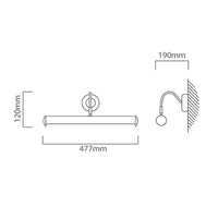 Eurolux satin chrome wall light shown in its packaging