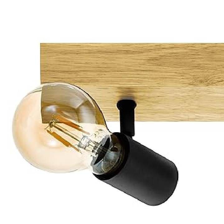 Close-up detail of the Eurolux black & brown spotlight