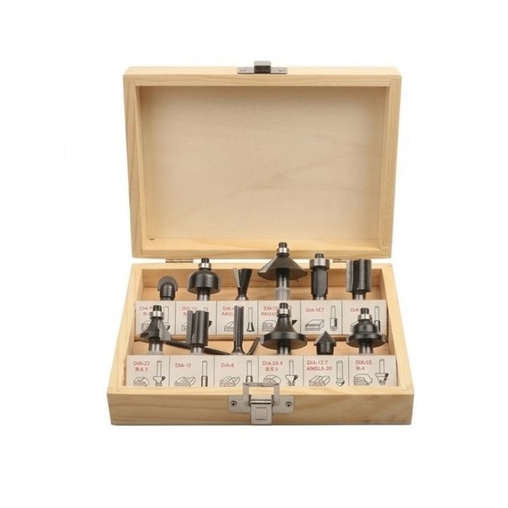 Tolsen drill bit set, front view