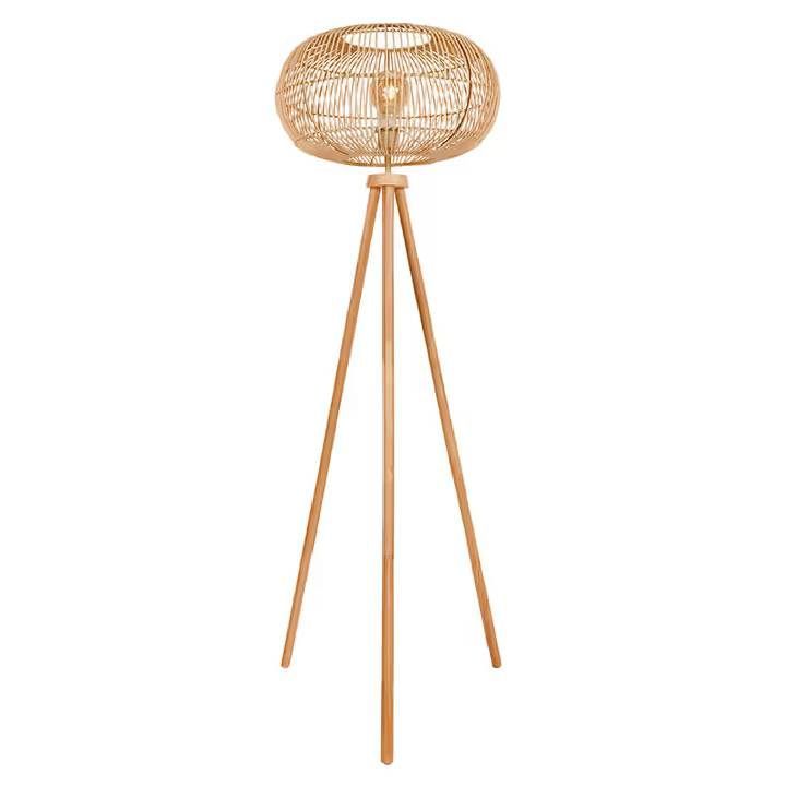 Eurolux natural wood lamp, front view