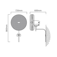 Eurolux fan dimensions diagram