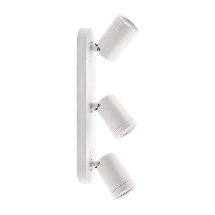 Radiant white spotlight installed and lit