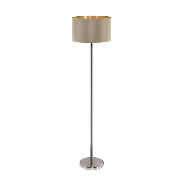Eurolux taupe/gold pendant light, front view