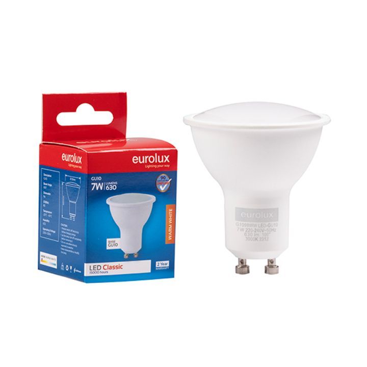 Eurolux downlight shown in its packaging