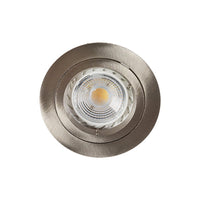 Radiant satin chrome downlight, front view