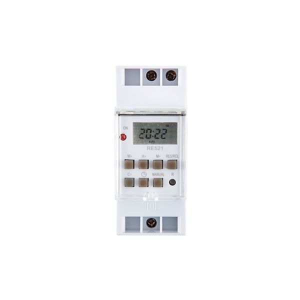 Radiant white lighting timer, front view