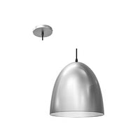 Radiant satin nickel pendant light, front view