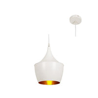 Eurolux white/gold pendant light, front view
