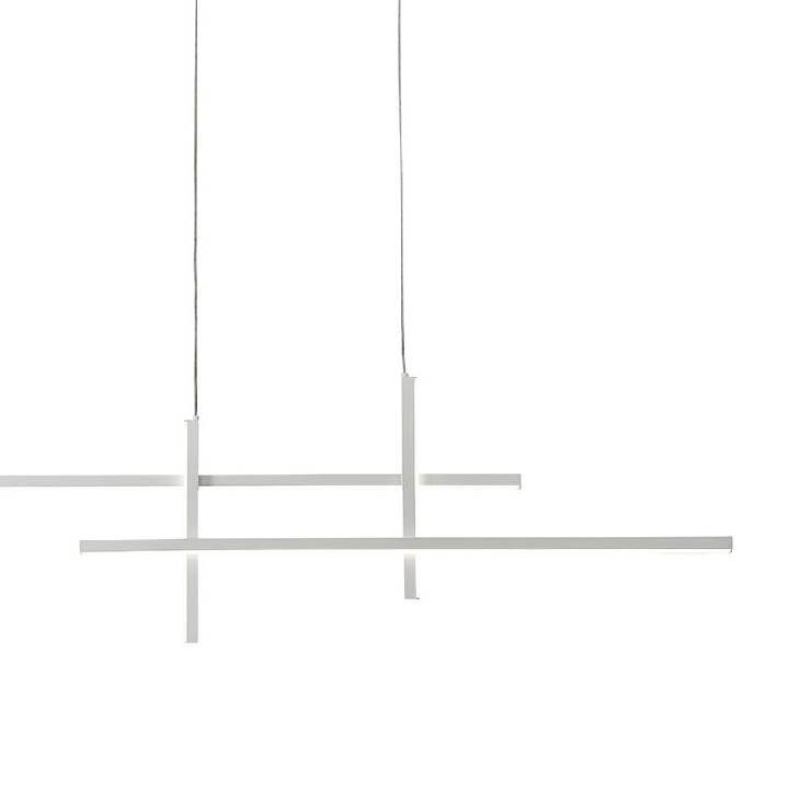Eurolux white pendant light installed and lit
