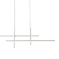 Eurolux white pendant light installed and lit