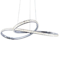 Close-up detail of the Eurolux chrome pendant light