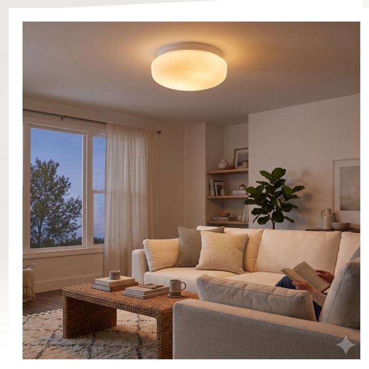 Eurolux ceiling light shown in its packaging