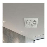 Radiant white fan installed and lit