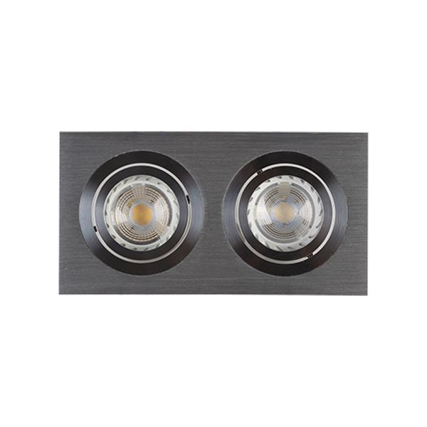 Radiant aluminium downlight, front view