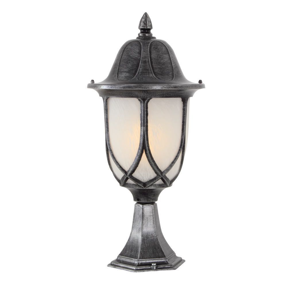 Eurolux black silver wall light, front view