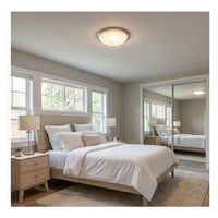 Eurolux ceiling light installed and lit