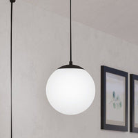Close-up detail of the Eurolux black pendant light