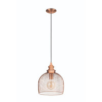Eurolux copper pendant light, front view