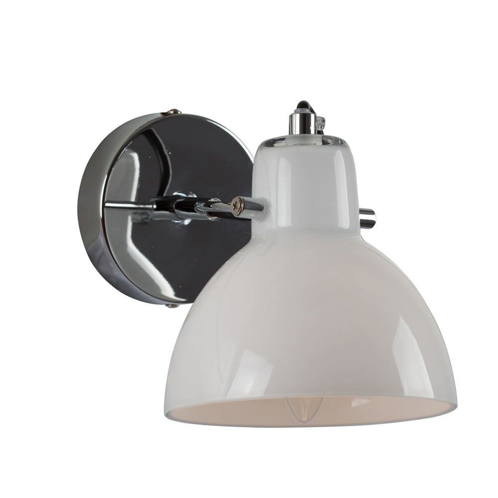 Eurolux chrome wall light, front view