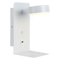 Eurolux white wall light, front view