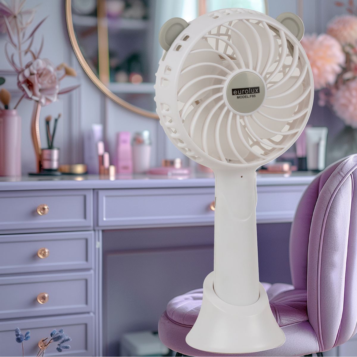 Eurolux fan shown in its packaging