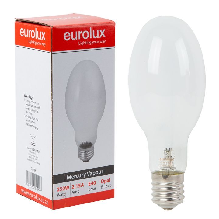Close-up detail of the Eurolux fluorescent tube