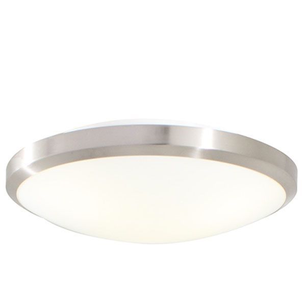 Eurolux satin chrome ceiling light, front view