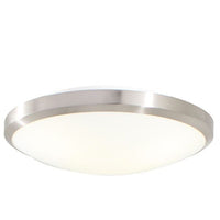 Eurolux satin chrome ceiling light, front view