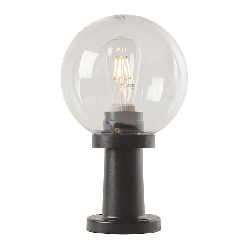 Eurolux black wall light, front view