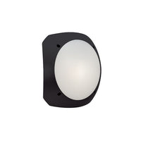 Eurolux black bulkhead light, front view