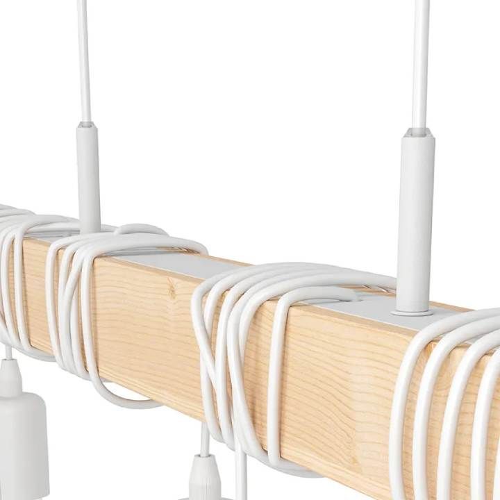 Close-up detail of the Eurolux white & brown pendant light