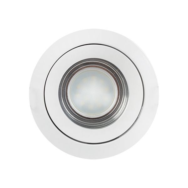 Radiant white downlight, front view