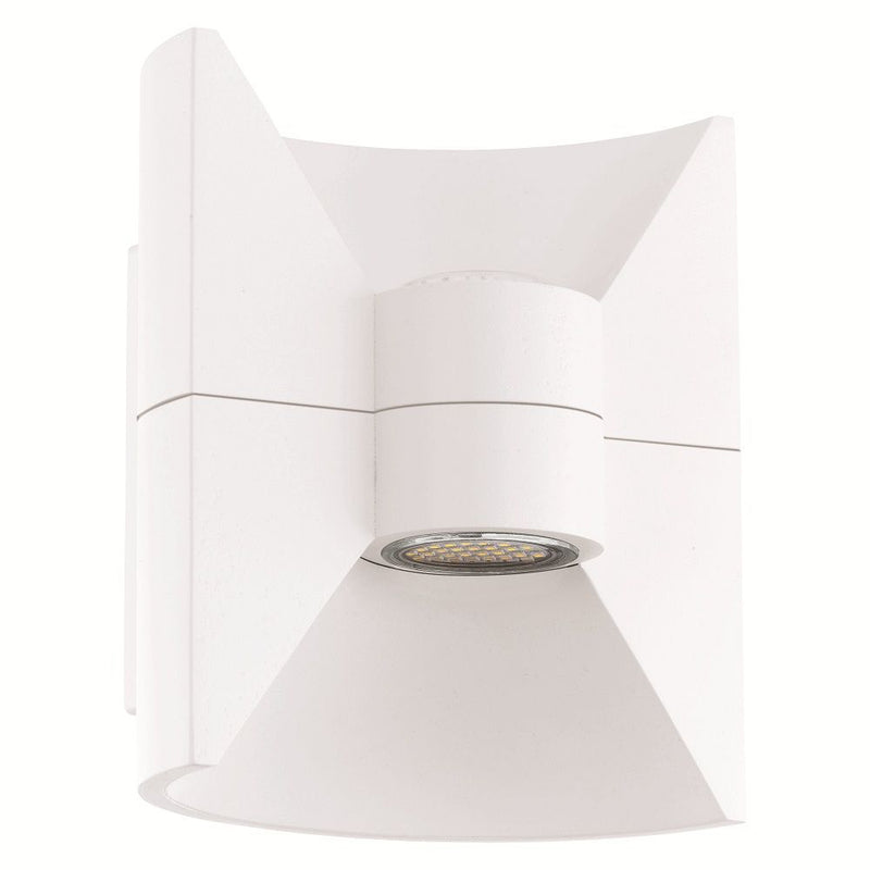 Eurolux white wall light, front view
