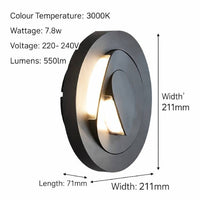 Eurolux wall light dimensions diagram