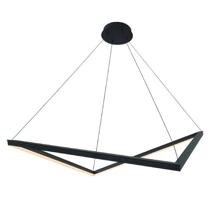 Eurolux black pendant light, front view