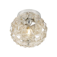 Eurolux chrome/cognac ceiling light, front view