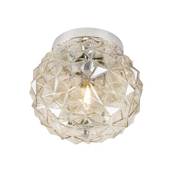 Eurolux chrome/cognac ceiling light, front view